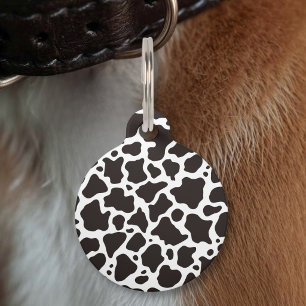 Médaillon Pour Animaux Fond à motif de vache