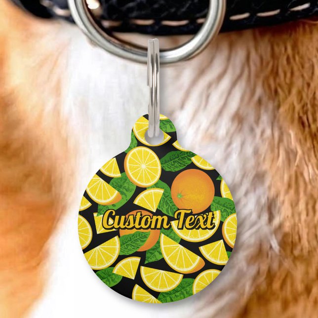 Médaillon Pour Animaux Fond orange (Créateur téléchargé)