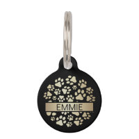 Fournitures pour animaux de luxe en or noir feuill