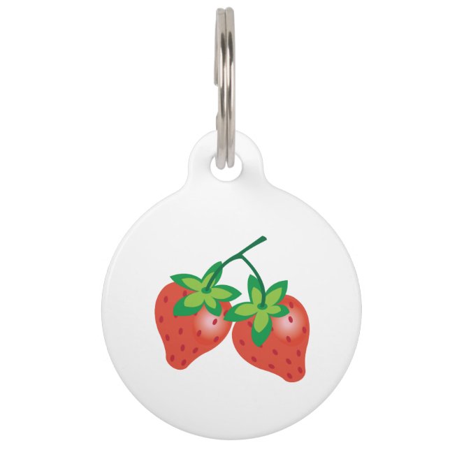 Médaillon Pour Animaux Fraises (Devant)