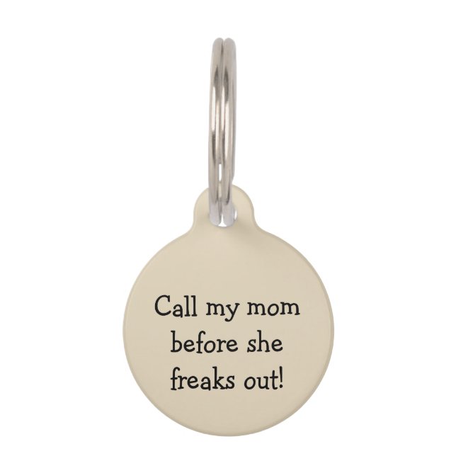 Médaillon Pour Animaux Freak l'étiquette de nom d'animal domestique (Dos)