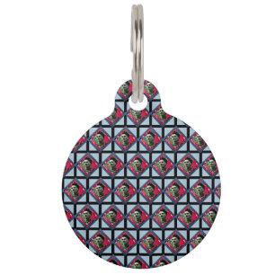 Médaillon Pour Animaux Frida Kahlo Retro Pink Denim
