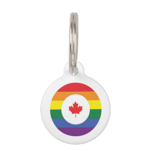 Médaillon Pour Animaux Gay pride canadien