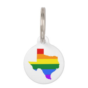 Médaillon Pour Animaux Gay pride  Texas Rainbow