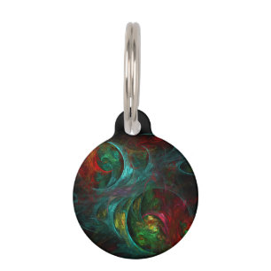 Médaillon Pour Animaux Genesis Nova Abstrait Art Round