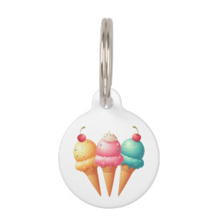 Médaillon Pour Animaux Glace colorée