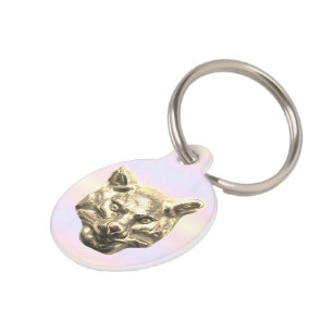 Médaillon Pour Animaux Golden Cat – goldene Katze Pastel pastellfarben