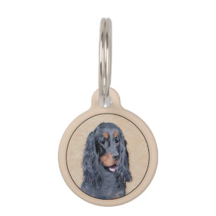 Médaillon Pour Animaux Gordon Setter Peinture - Joli art original chien