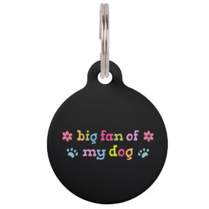 Médaillon Pour Animaux Grand fan de mon chien