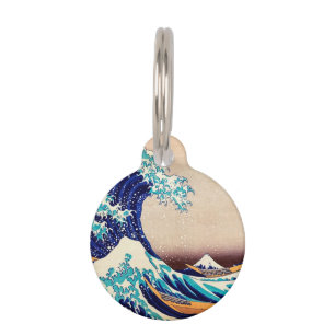 Médaillon Pour Animaux Grande vague au large de Kanagawa japonais Vintage