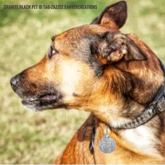 Médaillon Pour Animaux Granit noir (Créateur téléchargé)