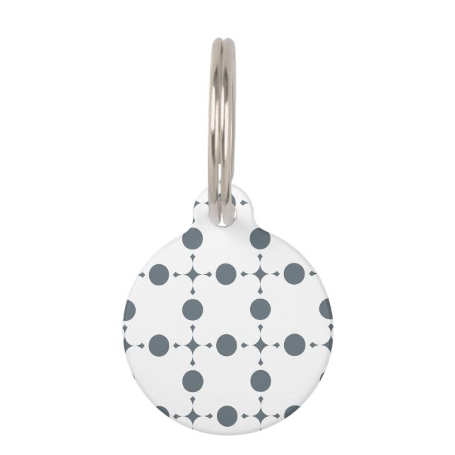 Médaillon Pour Animaux Gray Polka Dots, Polka Dot Pattern, Dots (Devant)