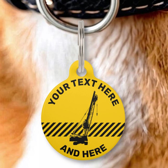 Médaillon Pour Animaux Grue de construction (Créateur téléchargé)