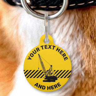 Médaillon Pour Animaux Grue de construction
