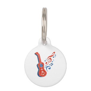 Médaillon Pour Animaux Guitare