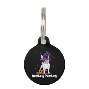 Médaillon Pour Animaux Halloween Bouledogue Français Sorcière Honkus Ponk