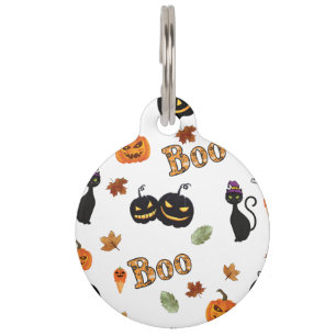 Médaillon Pour Animaux Halloween Cat Boo
