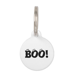 Médaillon Pour Animaux Halloween Scarieux Boo! yeux fantôme chien drôle