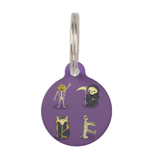 Médaillon Pour Animaux Halloween Squelette Dracula Mummy Griffe Reaper