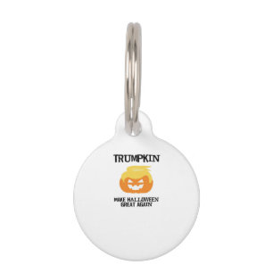 Médaillon Pour Animaux Halloween Trumpkin V3