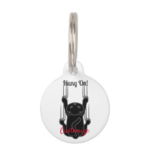 Médaillon Pour Animaux Hang On Black Cat