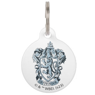 Médaillon Pour Animaux Harry Potter Blason de Gryffindor Bleu