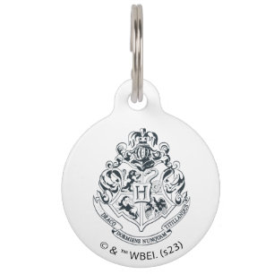 Médaillon Pour Animaux Harry Potter Blason de Poudlard - Noir et Blanc