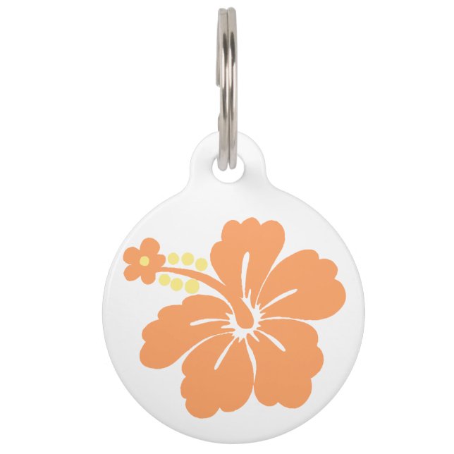 Médaillon Pour Animaux Hawaïen de ketmie de Honolua (Devant)