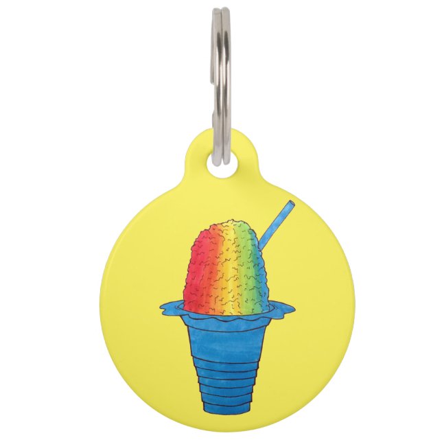 Médaillon Pour Animaux Hawaiian Rainbow Shave Ice Froid Dessert Hawaii (Devant)