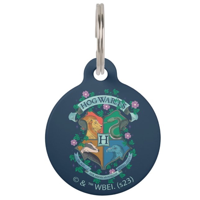 Médaillon Pour Animaux HOGWARTS™ Floral Crest (Devant)