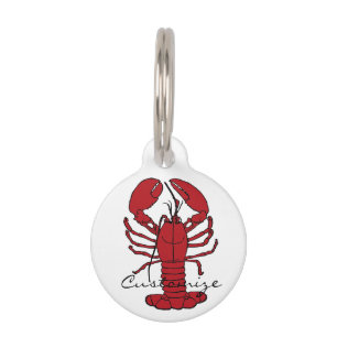 Médaillon Pour Animaux Homard rouge Thunder_Cove du Maine