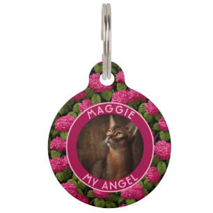 Médaillon Pour Animaux Hydrangeas Motif Cadeau Personnalisé Thème Animal