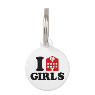 Médaillon Pour Animaux I Love Hotel Girls