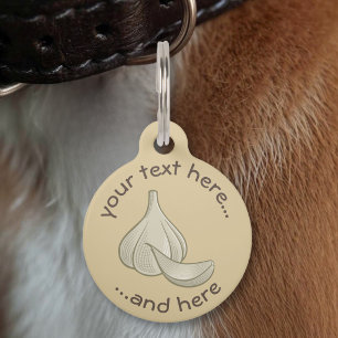 Médaillon Pour Animaux Icône de bois d'ail