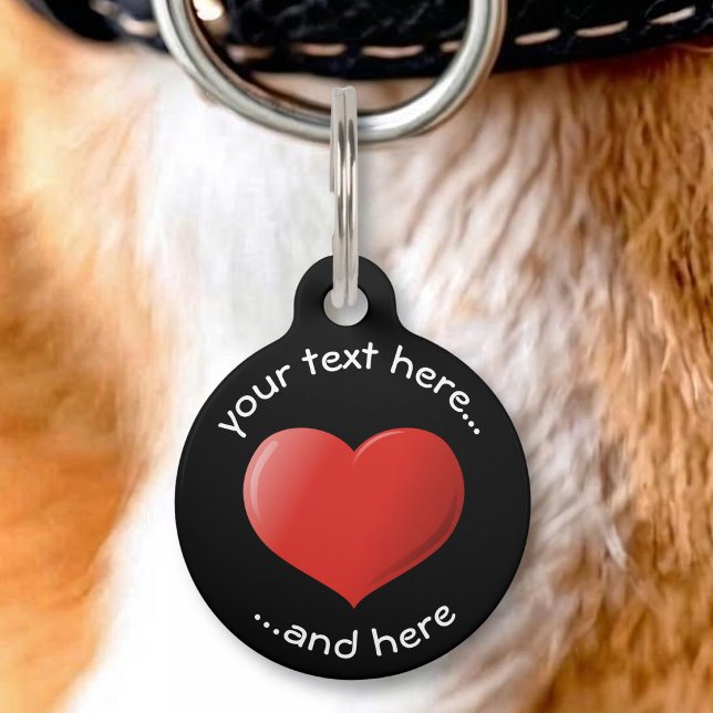 Médaillon Pour Animaux Icône de cœur 3D (Créateur téléchargé)