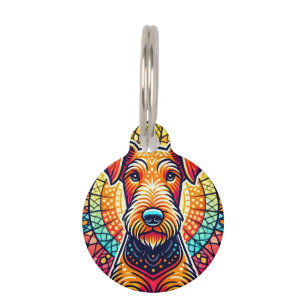 Médaillon Pour Animaux Illustration de chien coloré
