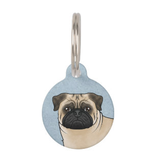 Médaillon Pour Animaux Illustration de dessin animé de tête de chien carl