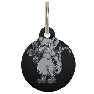 Médaillon Pour Animaux illustration de rats-soldats-armés