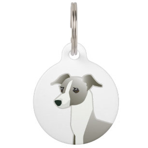 Médaillon Pour Animaux Illustration Silhouett de la race de chien de Grey