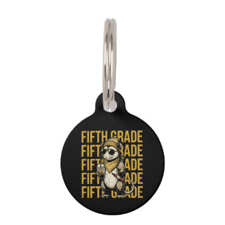 Médaillon Pour Animaux Imprimé d'art rétro grunge amusant de possum de 5e