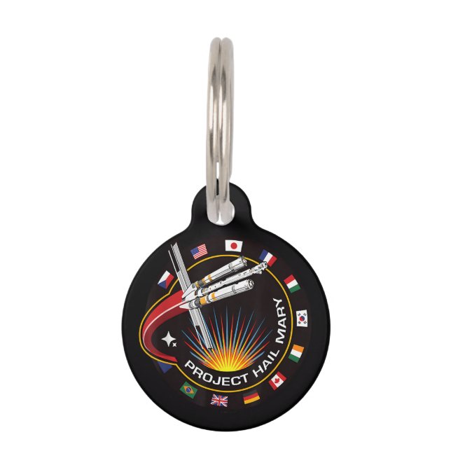 Médaillon Pour Animaux Insigne de mission spatiale (Devant)