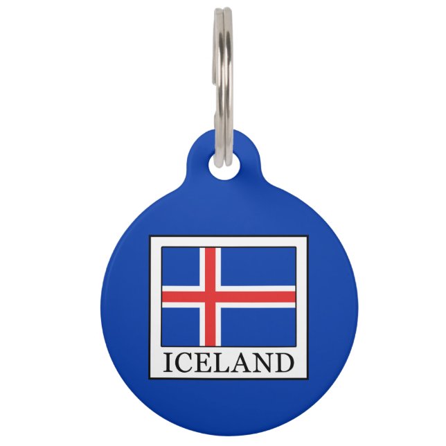 Médaillon Pour Animaux Islande (Devant)