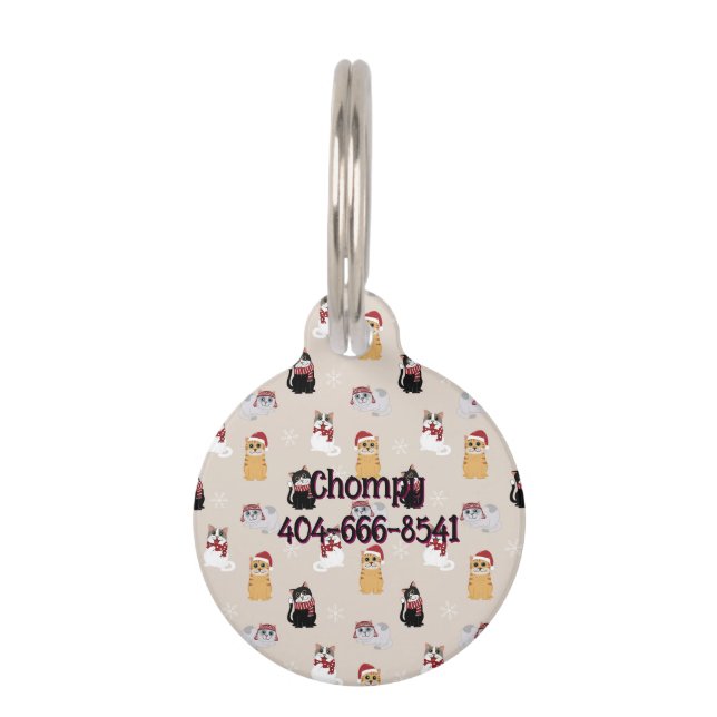Médaillon Pour Animaux J'adore mes chats (Devant)