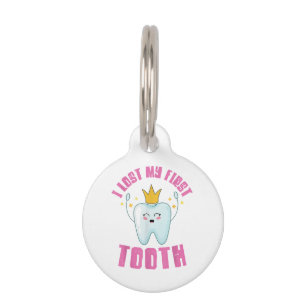Médaillon Pour Animaux J'ai Perdu Ma Première Dent Dents De Lait Enfant C