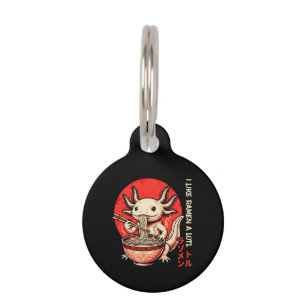 Médaillon Pour Animaux J'aime beaucoup les ramen drôle vintage japonais U
