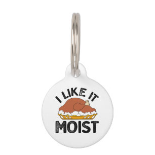 Médaillon Pour Animaux J'aime l'action de grâce humide