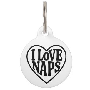 Médaillon Pour Animaux J'Aime Les Naps