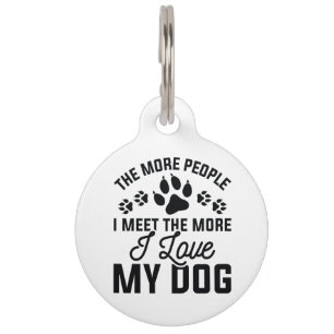 Médaillon Pour Animaux J'aime mon chien