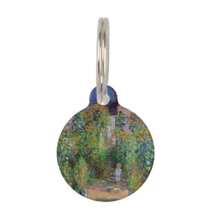 Médaillon Pour Animaux Jardin de Monet Vetheuil Impressionim Peinture de