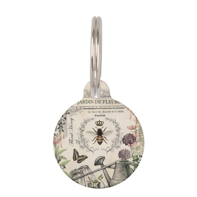 MÉDAILLON POUR ANIMAUX JARDIN FRANÇAIS D'ABEILLE (Devant)
